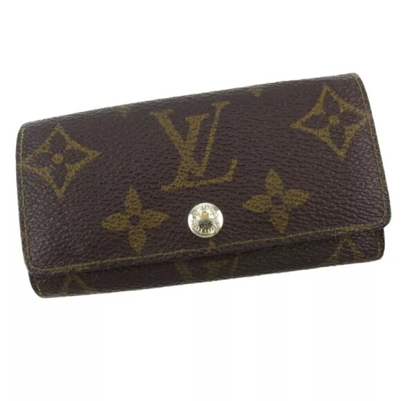 Louis Vuitton Key Case Monogram Beige Monogram Canvas Authentic Used B1140 - Picture 1 of 9